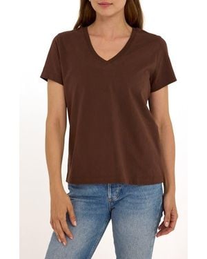 Threads For Thought Aria Essential Organic Cotton T-Shirt - Brown