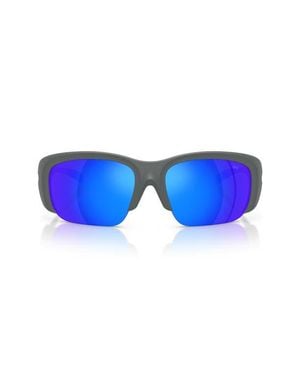 DIESEL 62Mm Oversize Mirrored Pillow Sunglasses - Blue