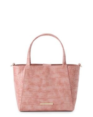Brahmin Small Mona Croc Embossed Leather Tote - Pink