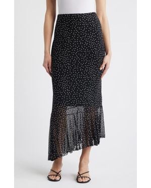 Loveappella Flounce Midi Skirt - Black