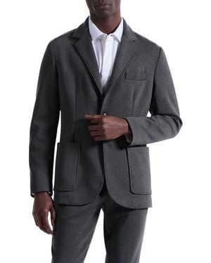 Bugatchi Soft Touch Heathered Knit Blazer - Black