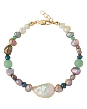 MADE BY MARY Low Tide Pearl Bracelet - Metallic