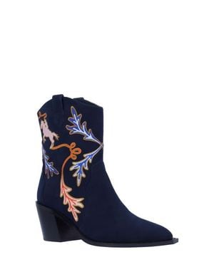 J. Reneé Skyla Pointed Toe Western Boot - Blue