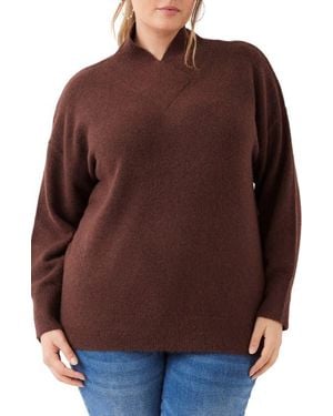 Karen Kane Shawl Collar Sweater - Brown