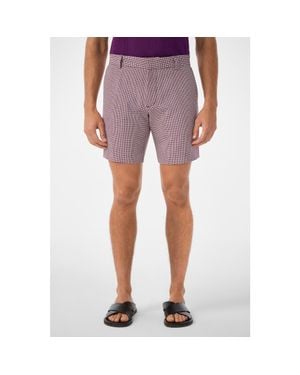 Mr Turk Lawrence Houndstooth Short - Purple