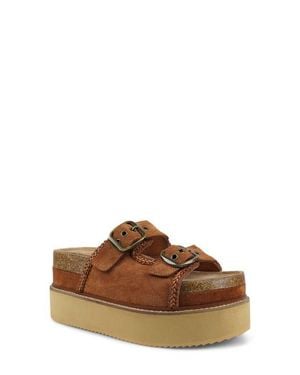 Zigi Platform Sandal - Brown