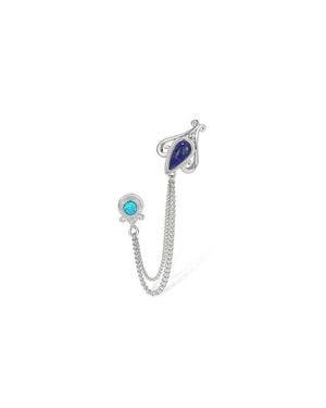 Retro Chic Bee Priestess Brooch - Blue