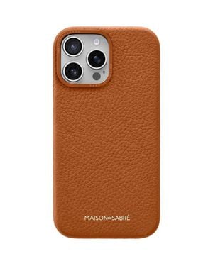 Maison De Sabre Leather Phone Case Iphone 16 Pro Max - Brown