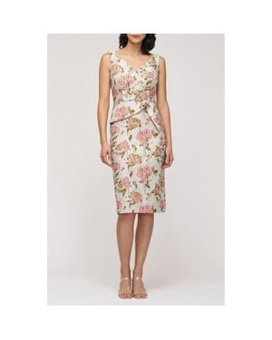 JS Collections Veda Bow Sheath Cocktail Dress - White
