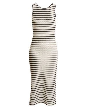 Treasure & Bond Stripe Knit Midi Tank Dress - Multicolor