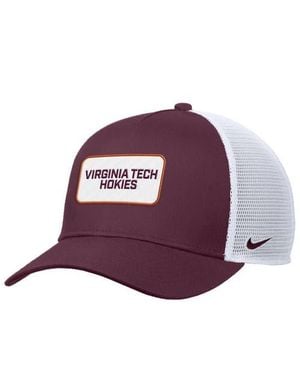 Nike Virginia Tech Hokies 2025 On-Field Rise Trucker Performance Adjustable Hat - Red