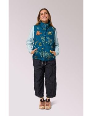 Parks Project Forest Forager Cropped Puffer Vest - Blue