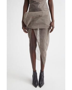 Rick Owens Sculpted Tulle Skirt - Gray