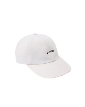 vowels Cotton Twill Logo Cap - White