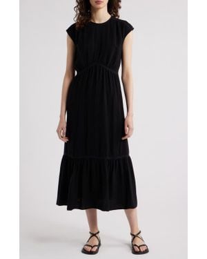 Treasure & Bond Lace Inset Maxi Dress - Black