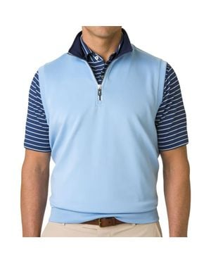 Fairway & Greene Caves Golf Quarter-Zip Vest - Blue