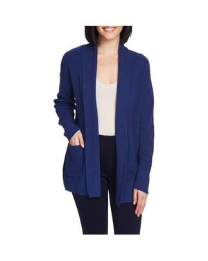 Chaus Open Front Long Cardigan - Blue
