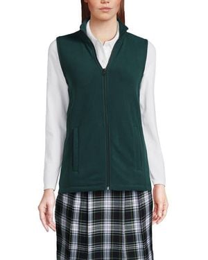 Lands' End Lightweight Fleece Vest - Green