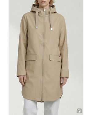 Noize Janae Water Repellent Hooded Raincoat - Natural