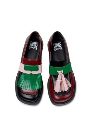 Camper Donna Twins Mismatch Loafer - Red