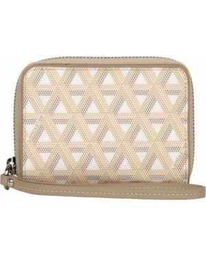 Lancaster Back-To-Back Zipped Wallet Ikon - Natural