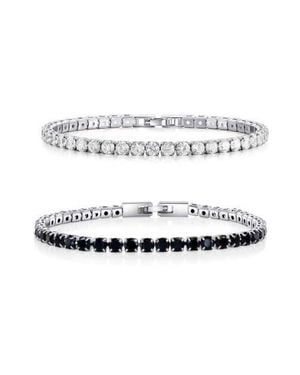 Donatello Gian 2 Pack Tennis Bracelet - White