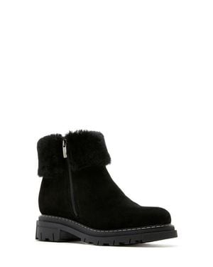 La Canadienne Dixie City Dry Genuine Shearling Trim Waterproof Boot - Black