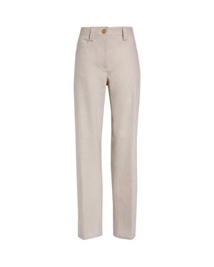 KHAITE Callum Tapered Wool Pants - Gray