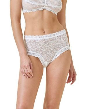Papinelle Lace High Waist Briefs - White