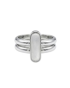 seree Infinity Duo Bar Ring - Metallic
