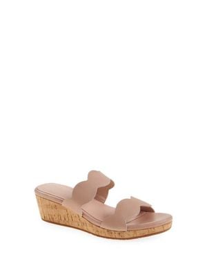 Chocolat Blu Fira Platform Wedge Slide Sandal - Pink