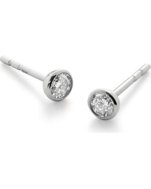 Monica Vinader Lab Grown Diamond Solitaire Stud Earrings - Metallic