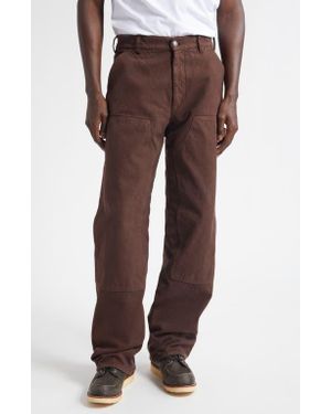 Sky High Farm Gender Inclusive Canvas Carpenter Pants - Brown