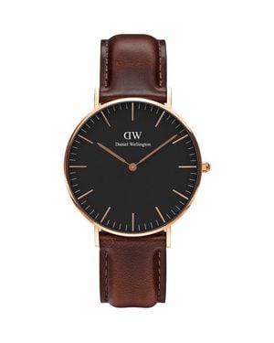 Daniel Wellington Classic Bristol Leather Strap Watch, 40Mm - Black