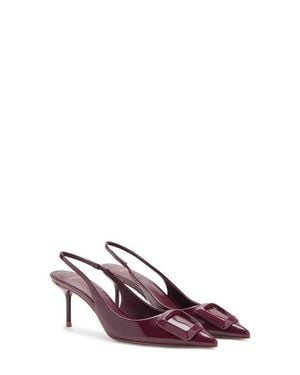 Mango Slingback Pointed Toe Pump - Purple