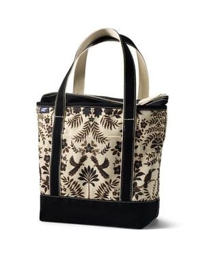 Lands' End Zip Top Canvas Tote Bag - Black