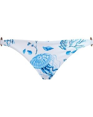 Vilebrequin Mini Brief Bikini Bottom Medusa And Shells - Blue