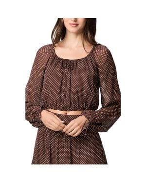 PAIGE Capricorn Polka Dot Blouse - Brown