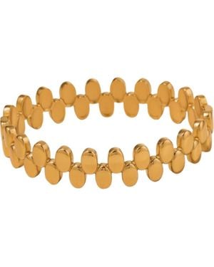 Akalia Waterproof 18K Plated Dot Round Bracelet - Metallic
