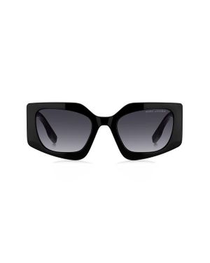 Marc Jacobs 53Mm Gradient Rectangular Sunglasses - Black