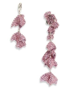 Isabel Marant Mismatched Floral Drop Earrings - Pink