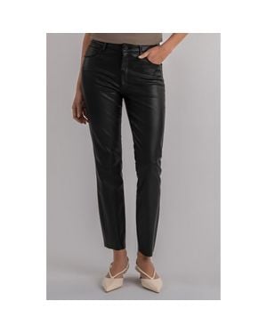 Kut From The Kloth Charlize Coated Raw Hem Ankle Cigarette Jeans - Gray