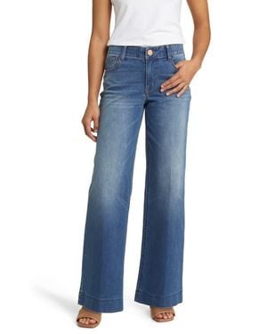 Wit & Wisdom Sam 'Ab'Solution High Waist Wide Leg Jeans - Blue