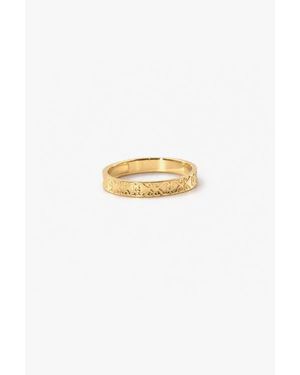 Meideya Vintage Engraved Band Ring - White
