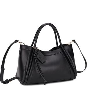 MALI + LILI Mabel Vegan Leather Satchel - Black