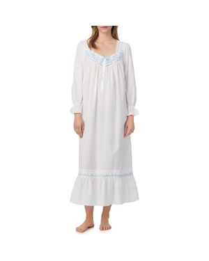Eileen West Long Sleeve Cotton Lawn Ballet Nightgown - Gray