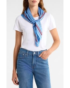 Madewell Medium Silk Bandana - Blue