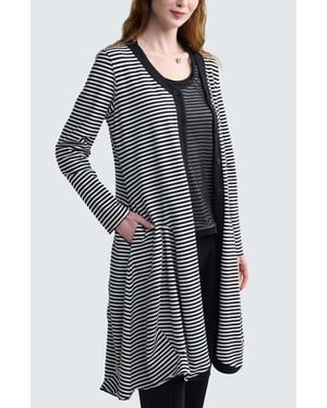 Luukaa Elonie Striped Balloon Jacket - Gray