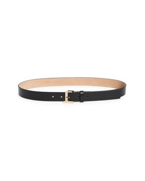 Lafayette 148 New York L-Beam Leather Belt - Black