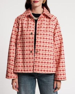 Frances Valentine Short Spiffy Trench Lollipop - Red